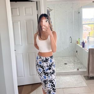 vintage vince camuto floral midi skirt